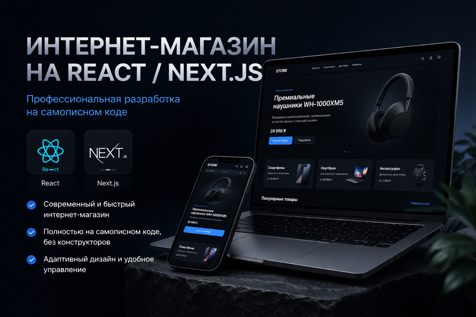 Интернет магазин на самописном коде